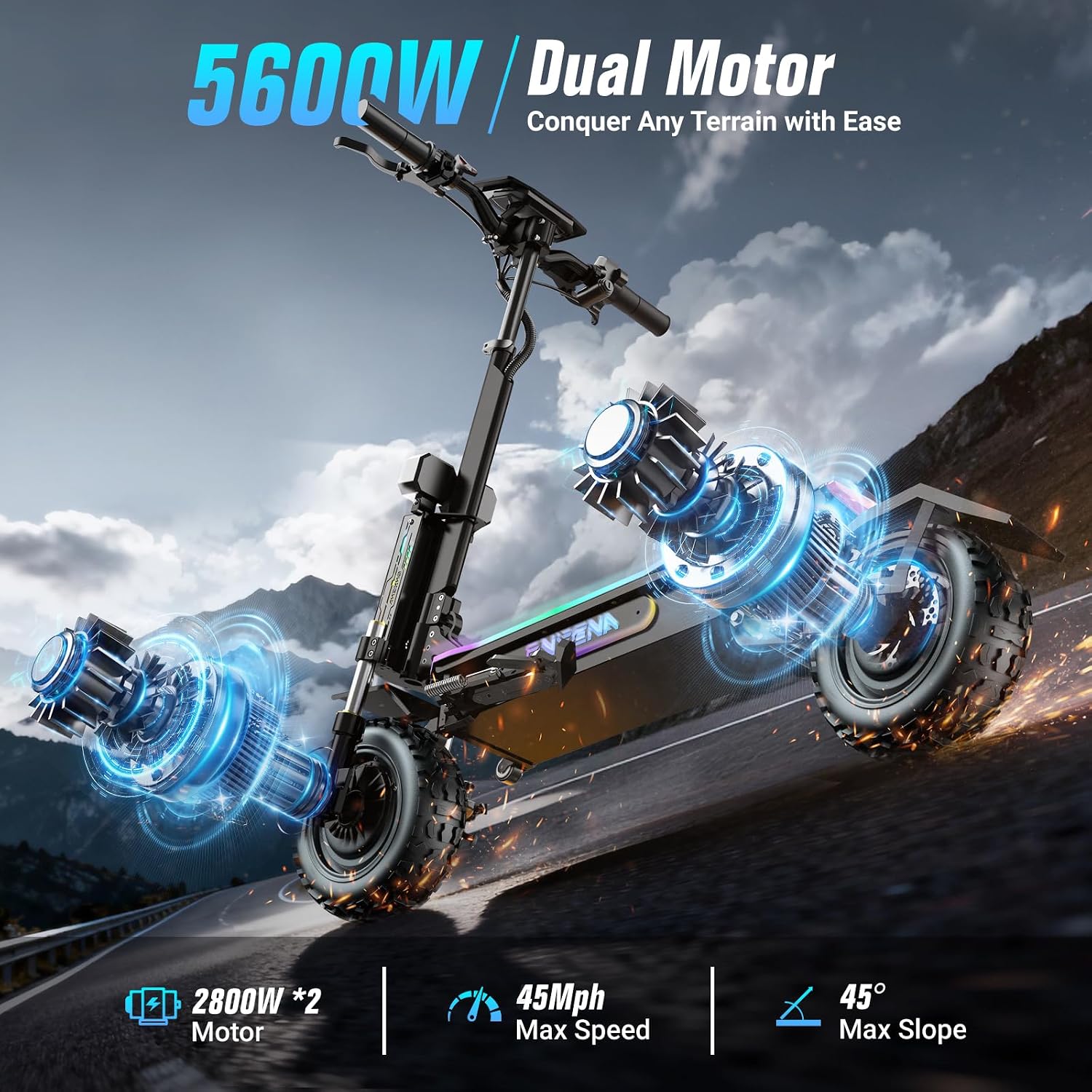 ONECNA GT7 – электрический сам – обзор и цена 60V 5600W Dual Motor Electric Scooter